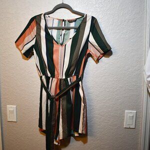 3/$15 Shein Women's Striped Romper with Tie Size 4